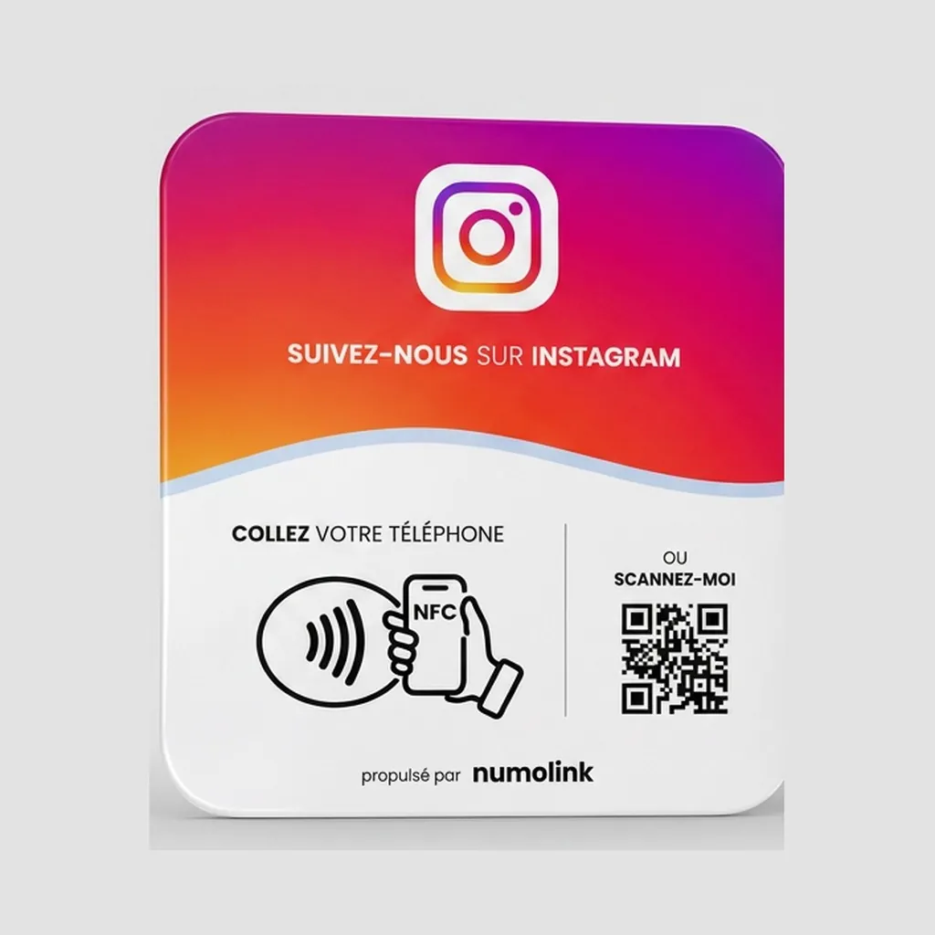 Plaque NFC Instagram personnalisée